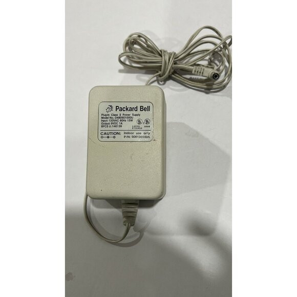 Packard Bell D480901000U 120V/ 9VDC/ 15W 5061359305 Class 2 Power AC/ DC Adapter - Picture 2 of 2